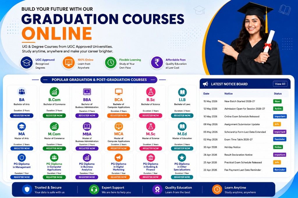 Graduation Courses Online — UG & PG Programs