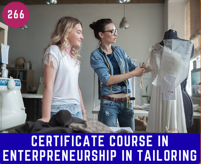 Certif. Course in Entrepreneurship in Tailoring